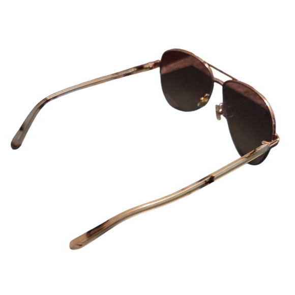 😎 Kate Spade Bethann Aviator Gold Sunglasses - Picture 5 of 7